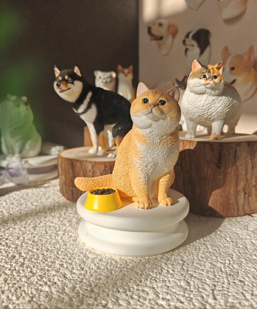 Custom Plaster Pet Figurine – Handmade Memorial Figurine